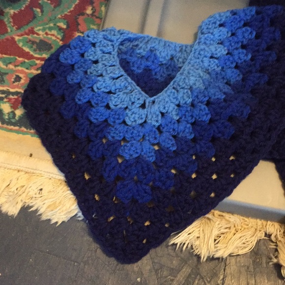 Handmade Mommy & Me matching poncho set - Picture 2 of 3